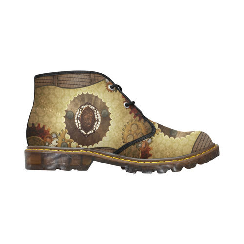 Steampunk, the noble design Women's Canvas Chukka Boots (Model 2402-1)