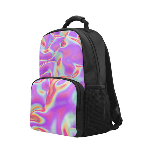 Pink Fluid Unisex Laptop Backpack (Model 1663)