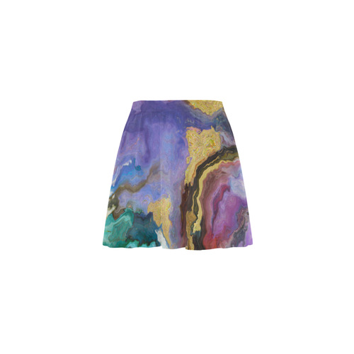 colorful marble Mini Skating Skirt (Model D36)
