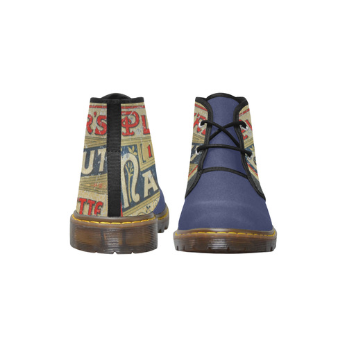 Players Navy Cut Women's Canvas Chukka Boots (Model 2402-1)