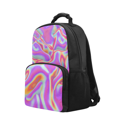 Pink Fluid Unisex Laptop Backpack (Model 1663)