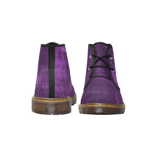 Purple Grunge Women's Canvas Chukka Boots (Model 2402-1)