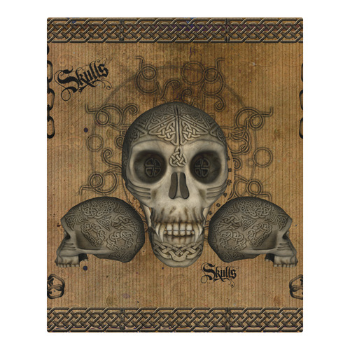 Awesome skull with celtic knot 3-Piece Bedding Set