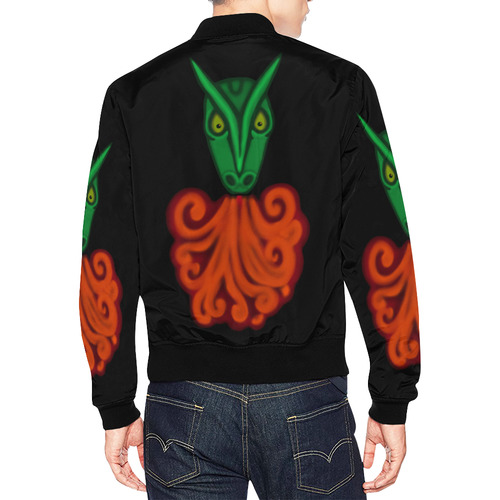 Tribal Dragon All Over Print Bomber Jacket for Men (Model H19)