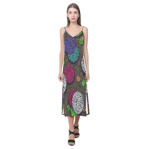 Pointi by Artdream V-Neck Open Fork Long Dress(Model D18)