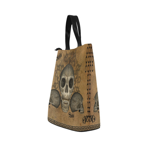 Awesome skull with celtic knot Nylon Lunch Tote Bag (Model 1670)