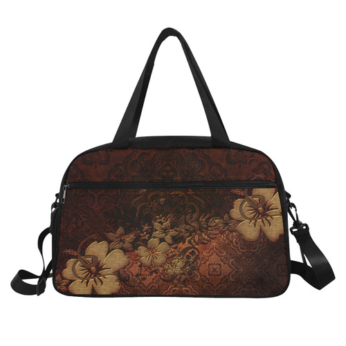 Floral design, vintage Fitness Handbag (Model 1671)