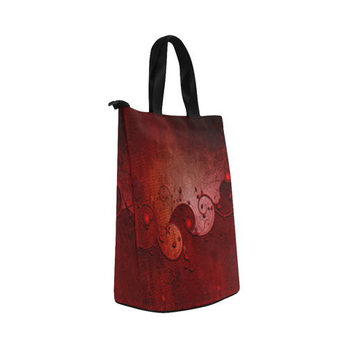 Soft decorative floral design Nylon Lunch Tote Bag (Model 1670)