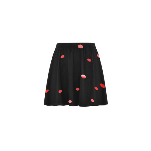 Vday Polka Dot XOXO Mini Skating Skirt (Model D36)