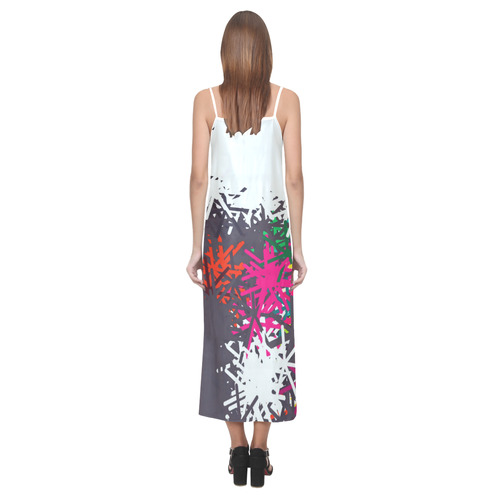 Reyes by Artdream V-Neck Open Fork Long Dress(Model D18)