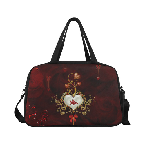 Wonderful heart with dove Fitness Handbag (Model 1671)