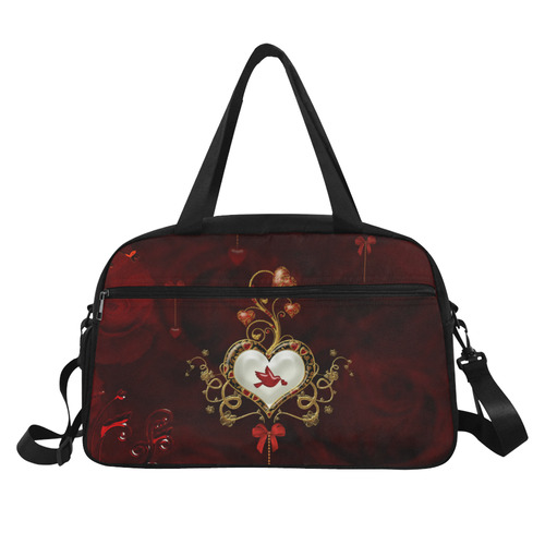 Wonderful heart with dove Fitness Handbag (Model 1671)