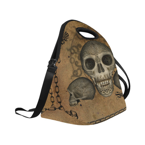 Awesome skull with celtic knot Neoprene Lunch Bag/Large (Model 1669)