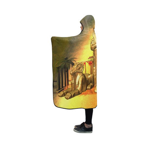 Anubis, the egyptian god Hooded Blanket 50''x40''