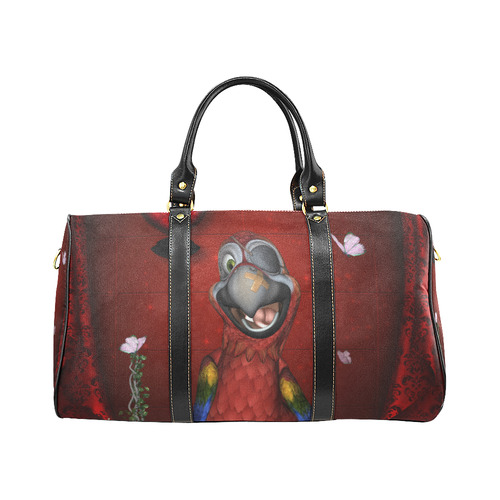Funny, cute parrot New Waterproof Travel Bag/Small (Model 1639)