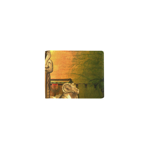 Anubis, the egyptian god Mini Bifold Wallet (Model 1674)