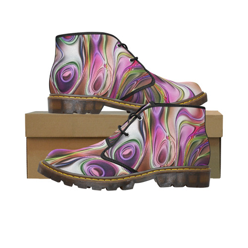 energy liquids 5 by JamColors Women's Canvas Chukka Boots (Model 2402-1)