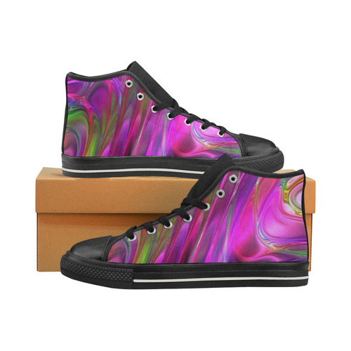 energy liquids 3 by JamColors Women's Classic High Top Canvas Shoes (Model 017)