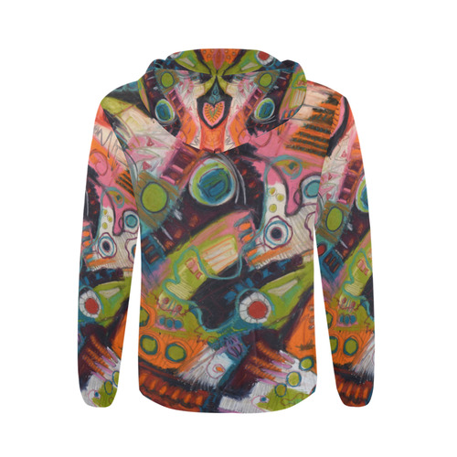 Which Way Desert Wind All Over Print Full Zip Hoodie for Men (Model H14)