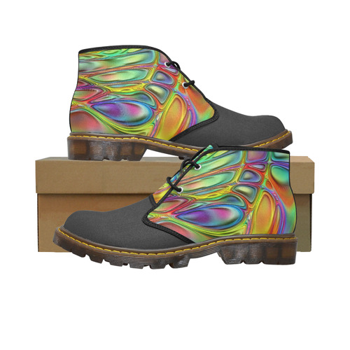 energy liquids 2 by JamColors Women's Canvas Chukka Boots (Model 2402-1)