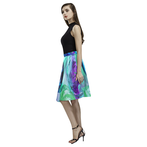 ink roses Melete Pleated Midi Skirt (Model D15)