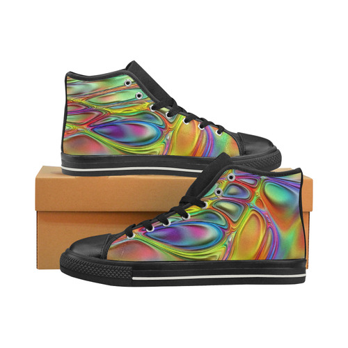 energy liquids 2 by JamColors Women's Classic High Top Canvas Shoes (Model 017)