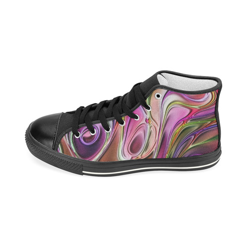 energy liquids 5 by JamColors Women's Classic High Top Canvas Shoes (Model 017)