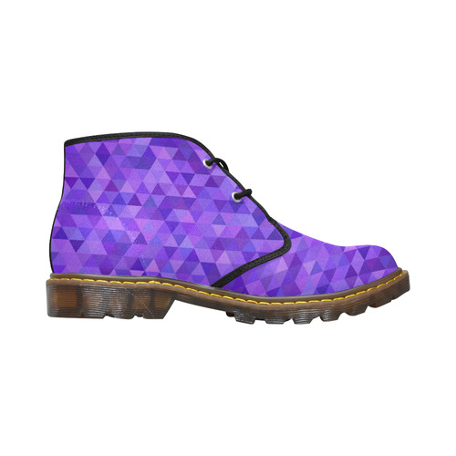 Purple Triangles Men's Canvas Chukka Boots (Model 2402-1)