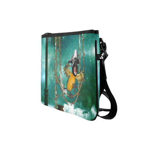 Funny pirate parrot Slim Clutch Bag (Model 1668)