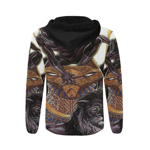 Black Panther Unisex Lite Jacket All Over Print Full Zip Hoodie for Men (Model H14)