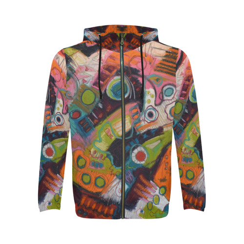 Which Way Desert Wind All Over Print Full Zip Hoodie for Men (Model H14)