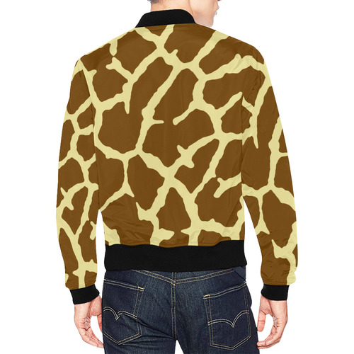 Giraffe Print All Over Print Bomber Jacket for Men (Model H19)