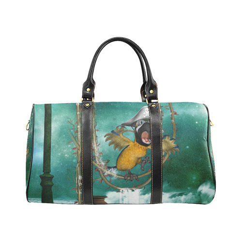 Funny pirate parrot New Waterproof Travel Bag/Small (Model 1639)