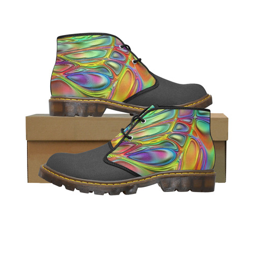 energy liquids 2 by JamColors Women's Canvas Chukka Boots/Large Size (Model 2402-1)