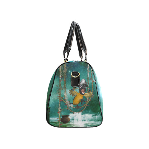 Funny pirate parrot New Waterproof Travel Bag/Small (Model 1639)