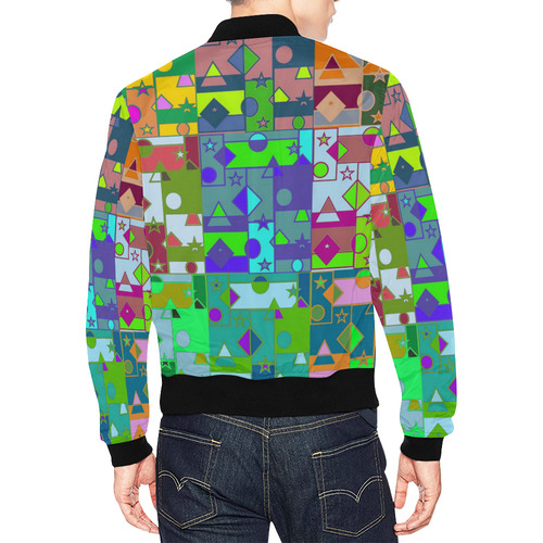 Geometrix by Artdream All Over Print Bomber Jacket for Men (Model H19)