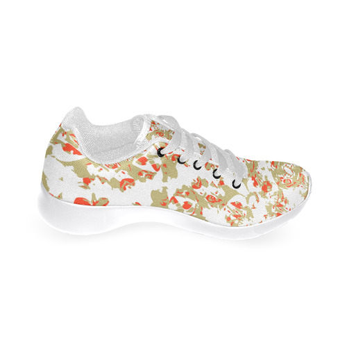 Colorful Modern Floral Collage Pattern Women's Running Shoes/Large Size (Model 020)