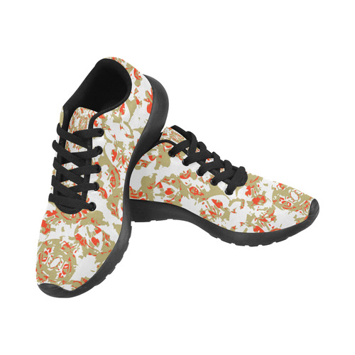 Colorful Modern Floral Collage Pattern Kid's Running Shoes (Model 020)