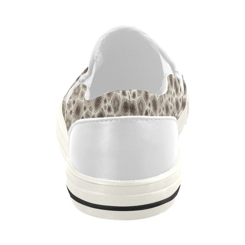 Petosky Slip On White Women's Slip-on Canvas Shoes (Model 019)