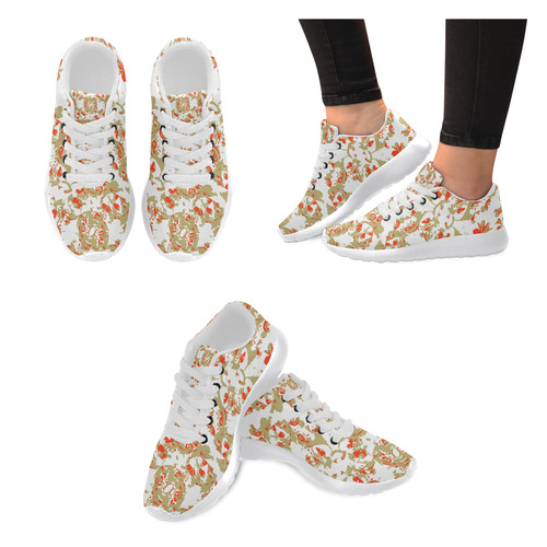 Colorful Modern Floral Collage Pattern Women’s Running Shoes (Model 020)