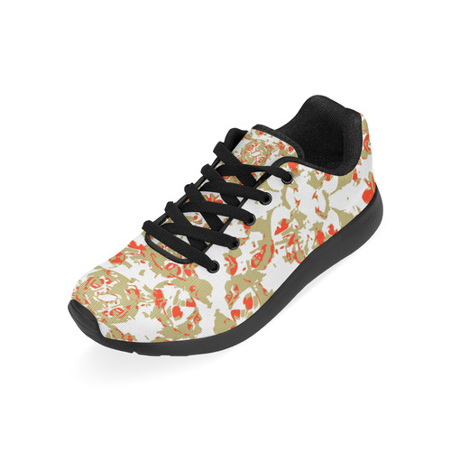 Colorful Modern Floral Collage Pattern Kid's Running Shoes (Model 020)