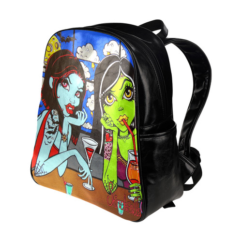 Ghouls Night Out, by Skinderella Multi-Pockets Backpack (Model 1636)