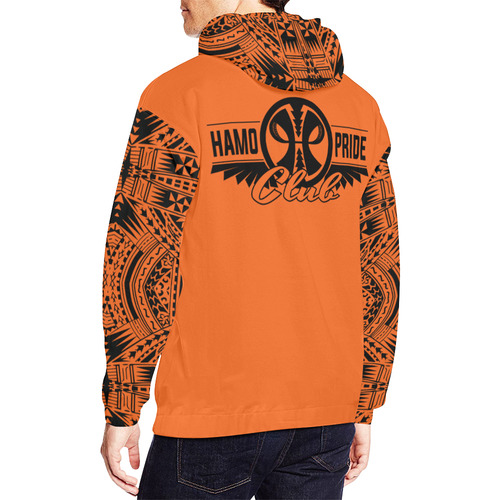 HamoPride Club Hoodie (Orange) All Over Print Hoodie for Men/Large Size (USA Size) (Model H13)