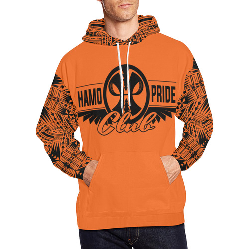HamoPride Club Hoodie (Orange) All Over Print Hoodie for Men/Large Size (USA Size) (Model H13)
