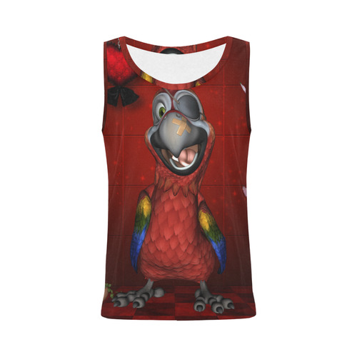 Funny, cute parrot All Over Print Tank Top for Women (Model T43)