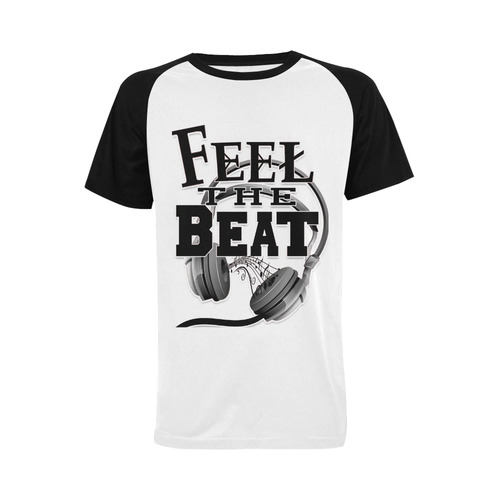 feel the beat Men's Raglan T-shirt (USA Size) (Model T11)