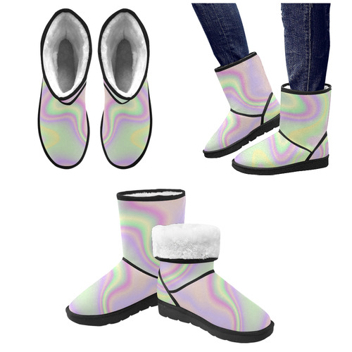 holographic snow boots