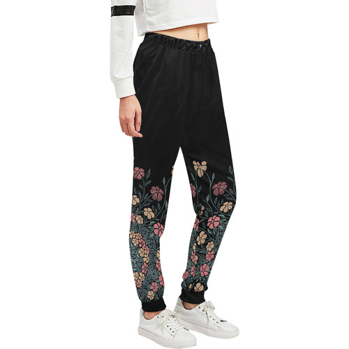 Pretty Powder Pastels Flowers Mandala Pattern Unisex All Over Print Sweatpants (Model L11)