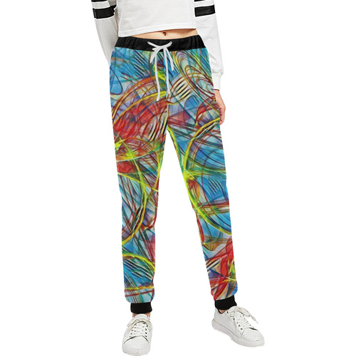 abstract joy 4 by JamColors Unisex All Over Print Sweatpants (Model L11)