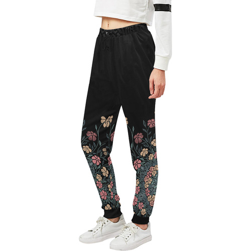 Pretty Powder Pastels Flowers Mandala Pattern Unisex All Over Print Sweatpants (Model L11)